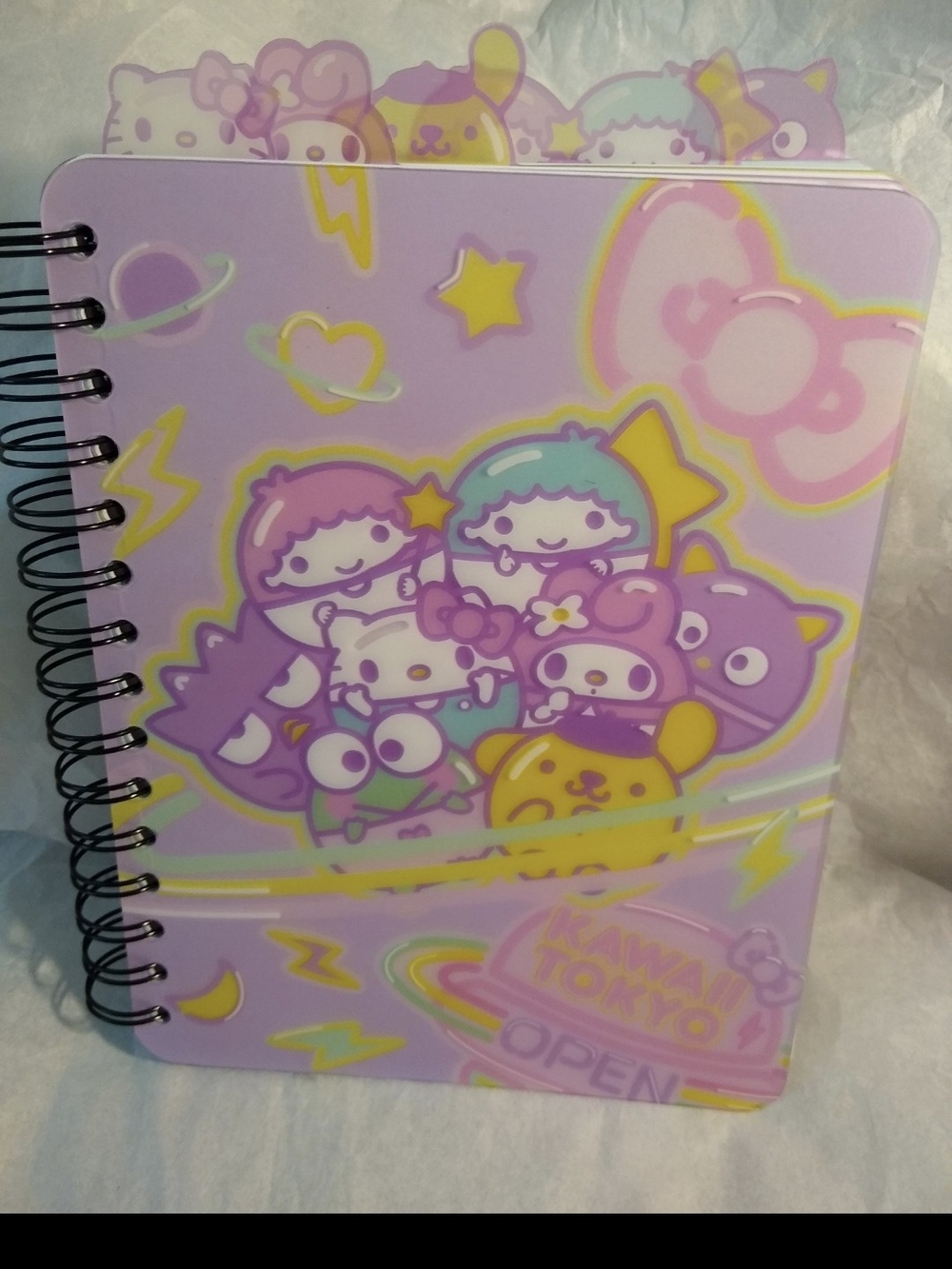 Sanrio Kawaii Tokyo Purple Spiral Notebook Journal Gachapon Design New